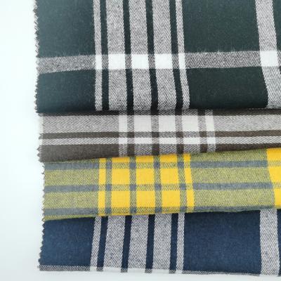 China Breathable High End Design And Cheap Checkered Textile Garment Brushed Yarn-dyed Washable Flannel Fabric for sale