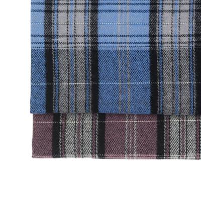 China Simple Designs Autumn And Winter Cotton Check Fabric Best Quality 100 Cotton Flannel Twill Breathable Yarn Dyed Fabric For Shirts for sale