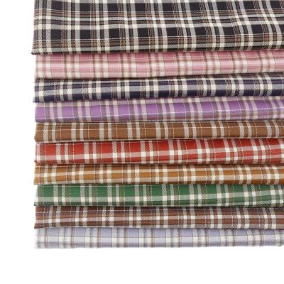 China High quality breathable hot sale spandex woven yarn dyed plaid check fabric for women dress skirts and wind coat in stocklot for sale