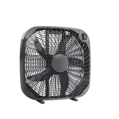 China Widely Used 20 Inch 3 Speed ​​Settings Hotel Special Design Black Box Fan for sale