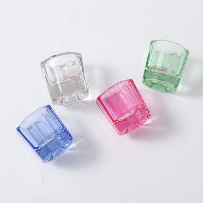 China Nail Art Equipment Nail Art Acrylic Liquid Holder Crystal Tint Dish Cup Nail Crystal Dappen Dish Manicures Glass Dentist for sale