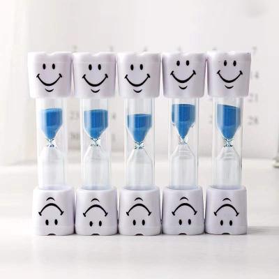 China Children's New Special Smile 1 2 3 Minute Sand Timer Dental Hourglass For Kids Tooth Shape Sand Timer For Dental Clinic Gift for sale