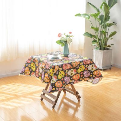 China Table Cover Halloween Design Waterproof Recyclable Disposable Custom Tablecloth for sale