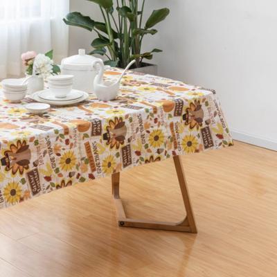 China High Quality Waterproof Colored Rectangular Decoration Home Party Customized Waterproof Tablecloth for sale