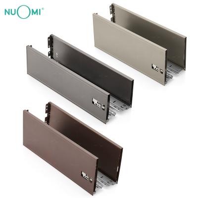 China Minimalist NUOMI Tandem Box Hardware 30 Channel Slim Push Open Hardware 30 Soft Closing Drawer Slide Carbon Steel Kiols Drawer Metal Kitchen Minimalist NUOMI for sale