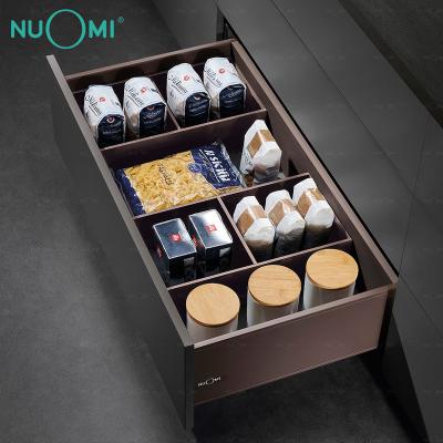 China Red Aluminum Fluorocarbon Coating NUOMI Brand Kitchen Hardware Storage Solution Single Tandem Box Accessories Bordeaux Organizer for sale