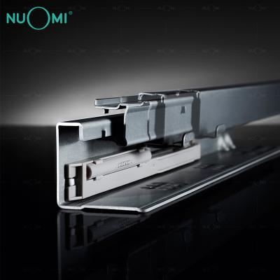 China 3 Fold+Full Extension Nuomi Tandem Kitchen Box Undermount Push Open DTC Soft Narrow Cabinet Full Extension Concealed Drawer Slides Hydraulic Rail for sale