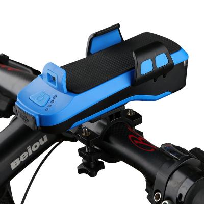 China PORTABLE Bicycle Light Mobile Phone Holder with Horn Front Light Mountain Bike Light with Power Bank for sale