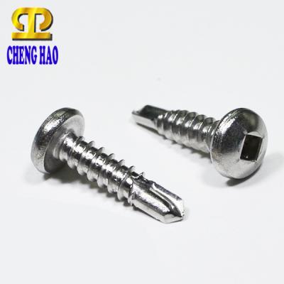 China SS304 Taiwan Fastener Square Pan Head Stainless Steel Self Drilling Screw for sale