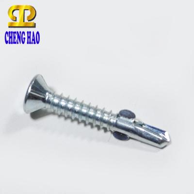 China Customized Flat Head Hardware Fastener Wing TEK Self Drilling Flat Head Screw for sale