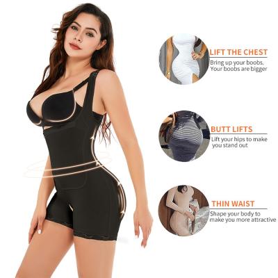 China High Compression Faja Slim Shapewear Shorts High Waist Breast Lift back Mesh Butt Lifter Bodysuit With Shoulder Strap à venda