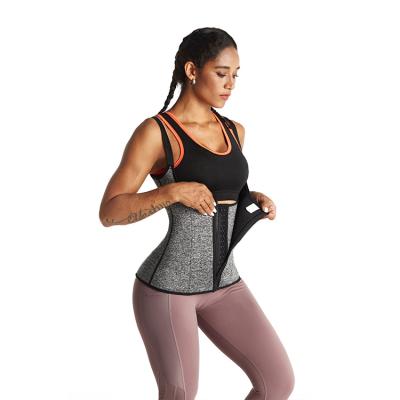 Κίνα High Elasticity Neoprene Waist Trainer Steel Bone Sauna Sweat Vest With Zipper προς πώληση