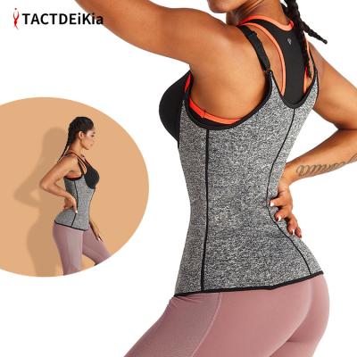 China Women Weight Loss Waist Trainer Vest Gym Workout Shapewear Vest With Zipper for sale