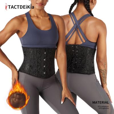 China Wholesale 25 Steel Bones Polyester Waist Trainer Corset Fajas Girdle for sale