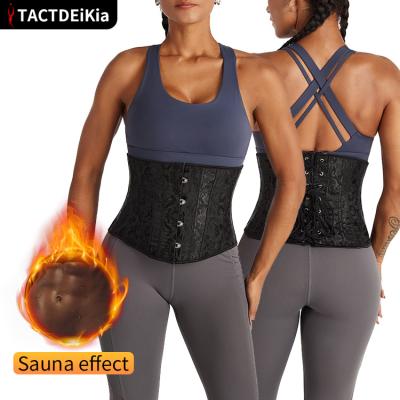 Cina Custom Logo Polyester Waist Trainer Tummy Control Trimmer Corset For Women Weight Loss in vendita