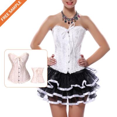 中国 Wedding Overbust Body Shaper Corset Sexy Lace Waist Cincher Corset Slimming Corset Women 販売のため