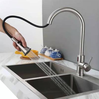 China Sense Faucets Kitchen Tap Hot And Cold Touch Sensor Kitchen Sink Basin Faucet Bathroom Pull-Down Faucet for sale