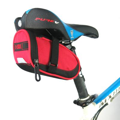 China Polyester Cycling Under Seat Pouch MTB Road Bike Bag Bicycle Seat Bag Bicycle Saddle Bag for sale