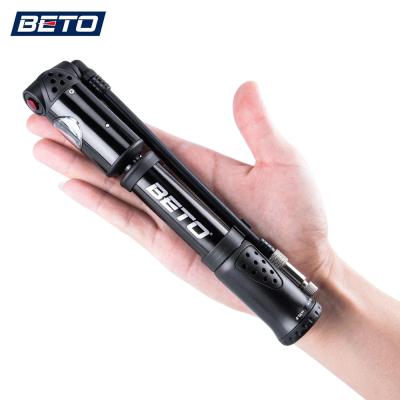 China Aluminum/Alloy BETO Fork Tire Shock Bicycle Pump 300PSI Mini Hand Pump Bike Air Inflator for sale