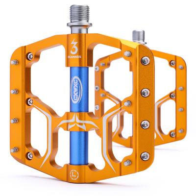 China Waterproof Universal Bike Parts Bike Flat Pedal Aluminum Alloy MTB Road Bike Widen Platform Pedals for sale