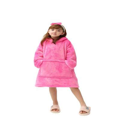 China Hot-selling Wearable Hoodie Blanket For Kids Soft Cover Hoodie Children Comfort Child Hoodie Blanket for sale