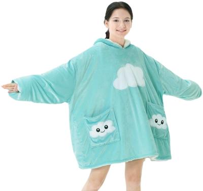 China New Portable Outdoor Hooded Hooded Lazy Covering Sweatshirt Hoodie TV Cover Kids Hoodie for sale