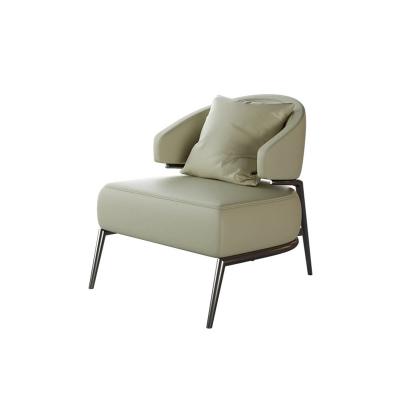 China Genuine Leather And Velvet Chair Stainless Steel Cream Velvet Accent Chair for sale