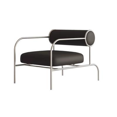 China Stainless Steel Velvet Fabric Armchair With Metal Legs For Hotel Restaurant for sale