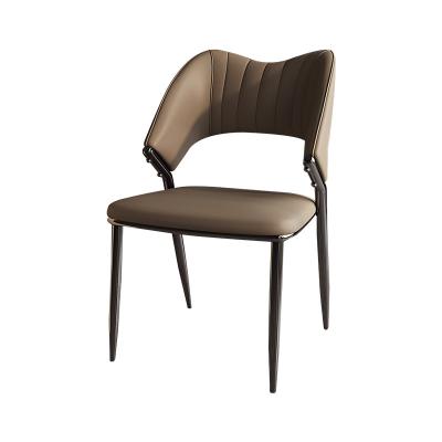 China Leather Upholstery High Back Dining Chairs Banquet Metal Restaurant Chairs for sale