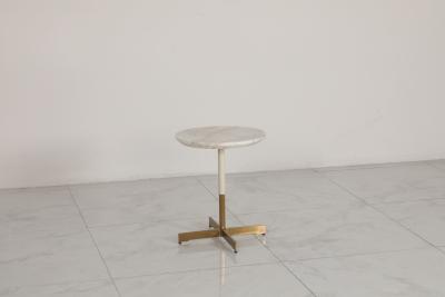 China Bronze Finished Stainless Steel End Table With Modern Minimalist Design for sale