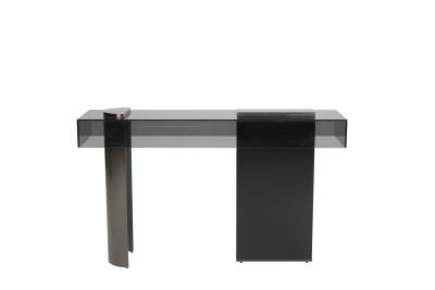 China Customized Size Entrance Console Table With Natural Finish Option Glass Top zu verkaufen