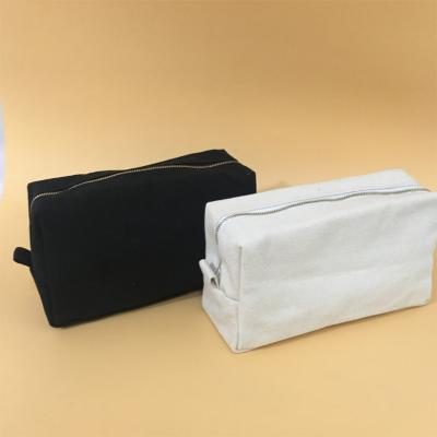 China FREE SAMPLE Logo Travel Pouch Bag Large Capacity Zipper Closure Eco-friendly Private Cotton Cosmetic Bags Makeup Bag for sale