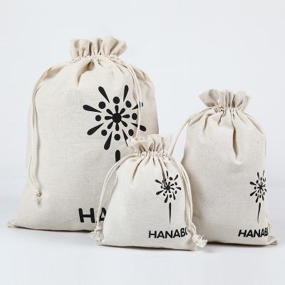 China ECO Recyclable Wholesale 4 Sizes Shoe Cloth Dust Jute Drawstring Tote Bag For Custom Canvas Hemp Travel Cotton Cosmetic Drawstring Bag for sale