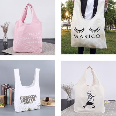 China LOW MOQ Eco-Friendly Custom Canvas Shoulder Shopping Bag Folding Large Girls School Canvas Tote Bag Eco Friendly Reusable Durable Beach Bags for sale