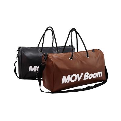 China Fashion Customized Large Capacity Logo Yoga Bag Dry And Wet Gym Bag Waterproof Divider Shoe Pouch PU Luggage Separate Travel Bags for sale