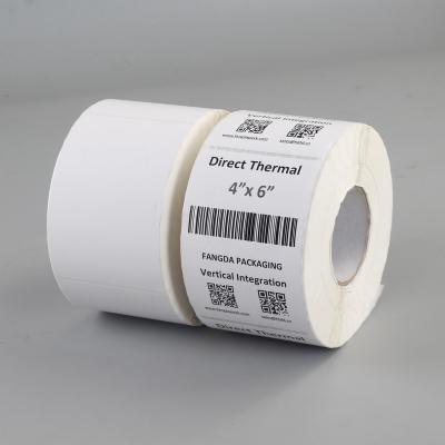 China 4x6 Waterproof Self Adhesive Direct Thermal Shipping Label for sale