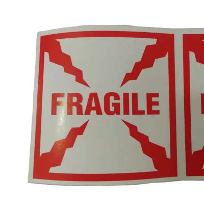 China Waterproof Fragile Shipping Labels Fragile Sticker Label Warning Label for sale