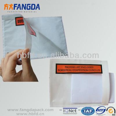 China Ploy and Enclosed Paper Good Quality Self Adhesive PE Packing Slip Plastic Envelope for sale