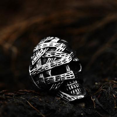 China SS8-773R CLASSIC Steel Soldier Bandage Skull Party Ring Skull Head Rings Stainless Steel Fashion Jewelry Gift for sale