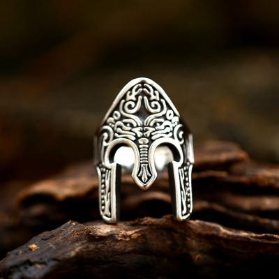 China SS8-772R CLASSIC Stainless Steel Egypt Steel Lord Of The Ring Helmet Punk Rock Jewelry Gift for sale