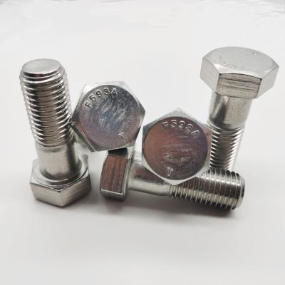 China High Tensile Polished Machinery Stainless Steel astm f593a f593c Hex Bolts for sale