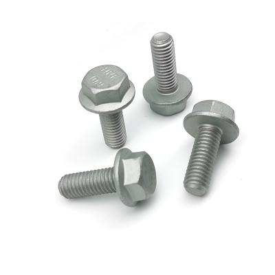 China Alloy steel steel fine thread metric Precison grade 8.8 din6921 castellated hexagon flange bolts for automation for sale