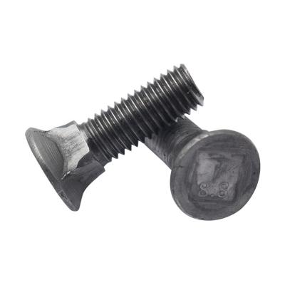 China Plow bolt for excavator gtade 8.8 high strength dacromet eliptical square head plow bolt and nut for sale