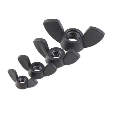 China DIN315 Retail Industry Solid Carbon Steel with Black Zinc Heavy Decorative Plastic Nylon Wing Nuts Butterfly Nuts Hand Clamp Nuts for sale