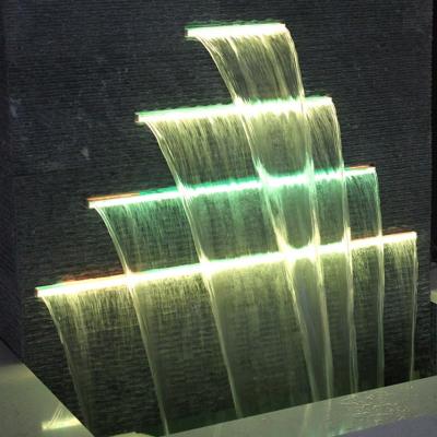 China With Waterfall Hot Selling Waterfall Garden Pool Wall Waterfall Pool Pure/Without LED Lights for sale