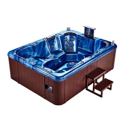 China New Design Modern Acrylic 6 People Outdoor Hot Tub Bath Spa Hottub for sale