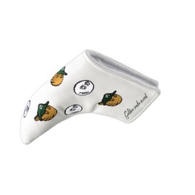 China Durable Custom fashion embroidered PU golf putt head cover for sale