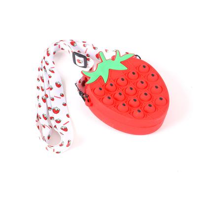 China Mini Kids Fidget Cute Cartoon Toy Fun New Design Fashion Silicone Purse Bag For Little Girl for sale