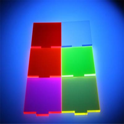 China Advertising display yageli cut to size fluorescent 3mm perspex acrylic sheet night light for sale