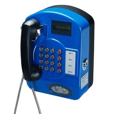 China PSTN/GSM/free call telephone WIRELESS public payphone with metal case with armored cord for outside and direct line service telephone MX-200 for sale